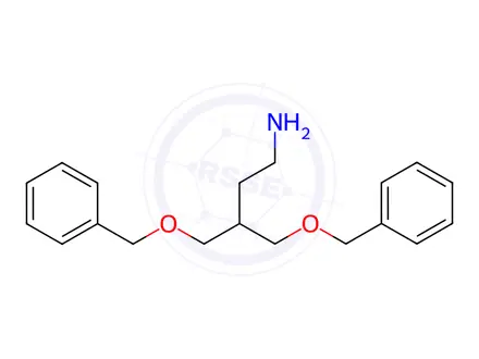 Chemical structure of 4-(Benzyloxy)-3-[(benzyloxy)methyl]-1-butanamine