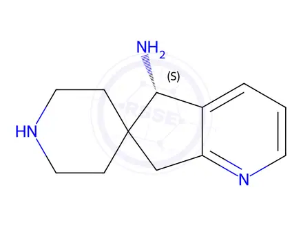 Chemical structure of [(5s)-spiro[5,7-dihydrocyclopenta[b]pyridine-6,4-piperidin-1-ium]-5-yl]ammonium;dichloride