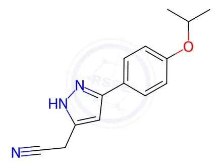 Chemical structure of 2-(5-(4-Isopropoxyphenyl)-1H-pyrazol-3-yl)acetonitrile