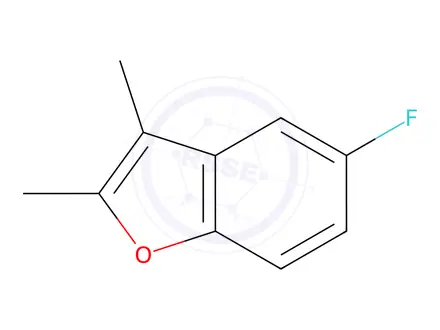 Chemical structure of Benzofuran, 5-fluoro-2,3-dimethyl-