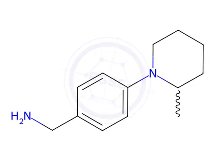 Chemical structure of (4-(2-Methylpiperidin-1-yl)phenyl)methanamine