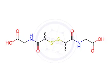 Chemical structure of Tiopronin Impurity III