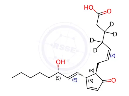 Chemical structure of Prostaglandin A2-d4