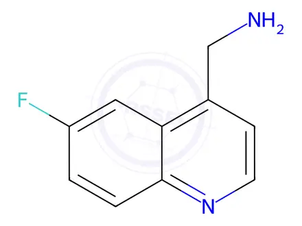 Chemical structure of (6-Fluoroquinolin-4-yl)methanamine dihydrochloride