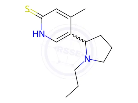 Chemical structure of 4-Methyl-5-(1-propylpyrrolidin-2-yl)pyridine-2-thiol
