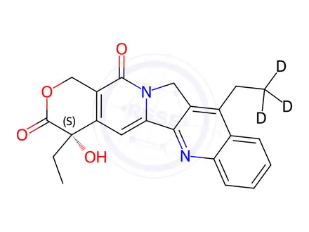 Chemical structure of 7-Ethyl-d3-Camptothecin