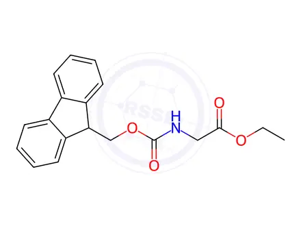 Chemical structure of Glycine, N-[(9H-fluoren-9-ylmethoxy)carbonyl]-, ethyl ester