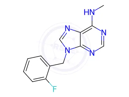 Chemical structure of 9-(2-Fluorobenzyl)-N-methyl-9H-purin-6-amine