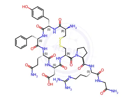 Chemical structure of Vasopressin Impurity 13 (Asp5 Vasopressin)