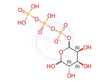 Chemical structure of cytosine arabinoside 5'-triphosphate, sodium salt