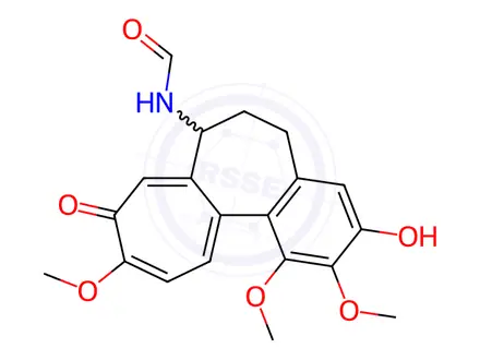 Chemical structure of 3-Demethyl-N-deacetyl-N-formylcolchicine