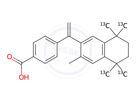 Chemical structure of Bexarotene-13C4