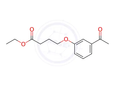 Chemical structure of Butanoic acid, 4-(3-acetylphenoxy)-, ethyl ester