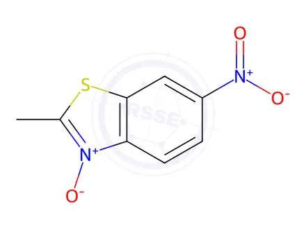 Chemical structure of Benzothiazole, 2-methyl-6-nitro-, 3-oxide (8CI)