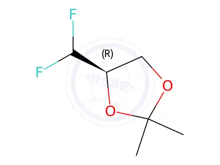 Chemical structure of (4R)-4-(Difluoromethyl)-2,2-dimethyl-1,3-dioxolane