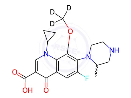 Chemical structure of Iso Gatifloxacin-d3
