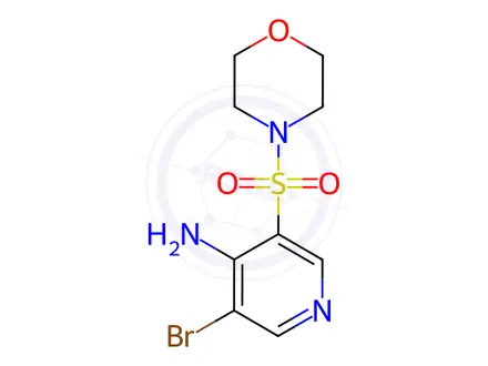 Chemical structure of 3-Bromo-5-(morpholinosulfonyl)pyridin-4-amine