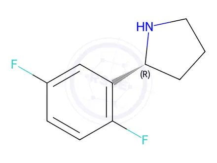 Chemical structure of Larotrectinib Sulfate Impurity 7 (Larotrectinib Pyrrolidine Impurity)