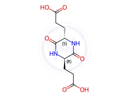 Chemical structure of Pidotimod (2S,5R)-3.6-diketopiperazine derivative