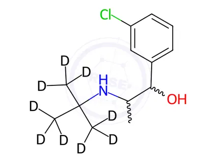 Chemical structure of Dihydrobupropion-d9