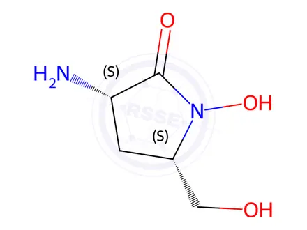 Chemical structure of (3S,5S)-3-Amino-1-hydroxy-5-(hydroxymethyl)pyrrolidin-2-one