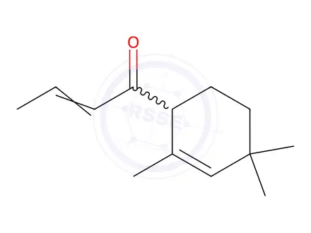 Chemical structure of 1-(2,4,4-trimethyl-2-cyclohexen-1-yl)-2-buten-1-one
