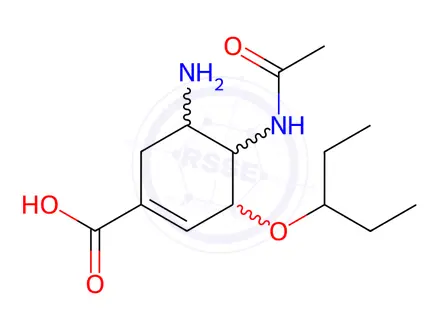 Chemical structure of Oseltamivir Phosphate Impurity 236 Monomer