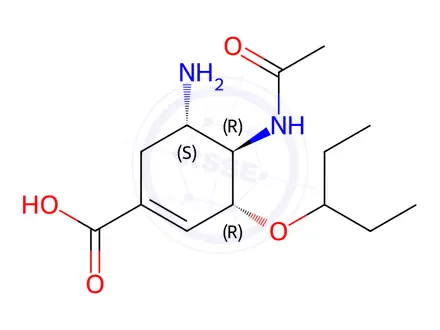Chemical structure of Oseltamivir EP Impurity C