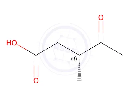 Chemical structure of Pentanoic acid, 3-methyl-4-oxo-, (R)-(9CI)