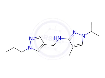 Chemical structure of 1-isopropyl-4-methyl-N-[(1-propyl-1H-pyrazol-4-yl)methyl]-1H-pyrazol-3-amine