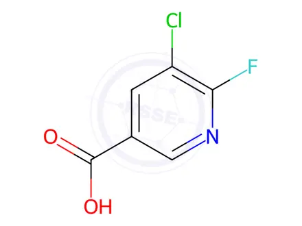 Chemical structure of 5-Chloro-6-fluoronicotinic Acid