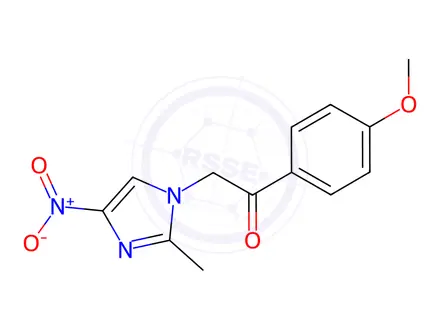 Chemical structure of 1-(4-METHOXYPHENYL)-2-(2-METHYL-4-NITRO-1H-IMIDAZOL-1-YL)ETHAN-1-ONE