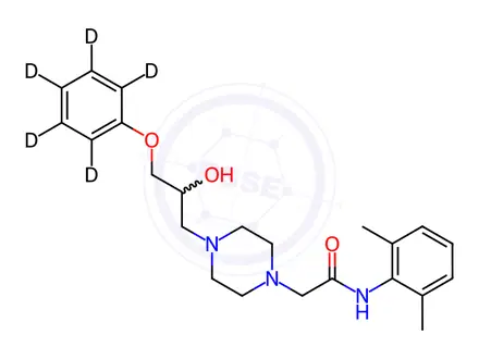 Chemical structure of Desmethoxy Ranolazine-d5