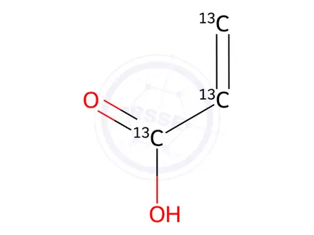 Chemical structure of Acrylic Acid-13C3
