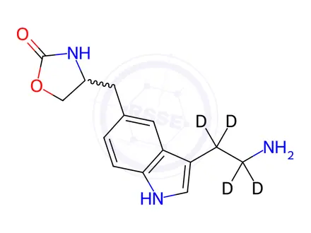 Chemical structure of Zolmitriptan Impurity 5-d4 (Zolmitriptan EP Impurity D-d4)