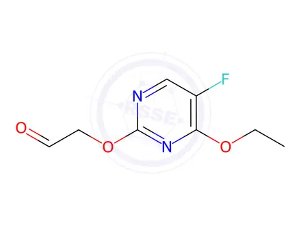 Chemical structure of Acetaldehyde, [(4-ethoxy-5-fluoro-2-pyrimidinyl)oxy]-(9CI)