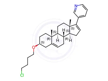 Chemical structure of Abiraterone Acetate Impurity 10 (Abiraterone O-Chlorobutyl)