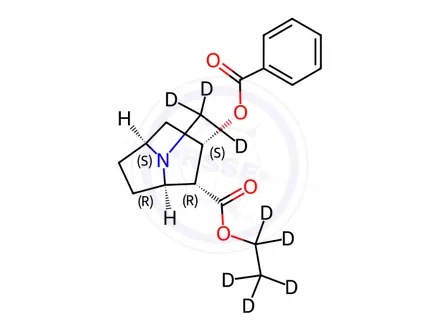 Chemical structure of Benzoyl Ecgonine Ethyl Ester-d8