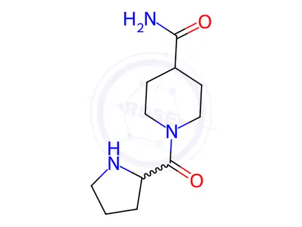 Chemical structure of 1-(Pyrrolidine-2-carbonyl)piperidine-4-carboxamide