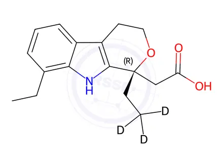 Chemical structure of (R)-(-)-Etodolac-d3