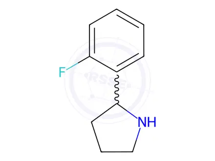 Chemical structure of 2-(2-Fluorophenyl pyrrolidine HCl