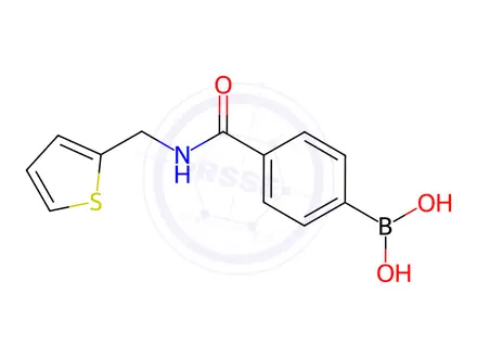 Chemical structure of (4-((Thiophen-2-ylmethyl)carbamoyl)phenyl)boronic acid