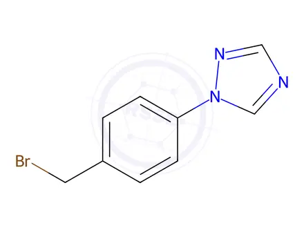Chemical structure of 1-[4-(Bromomethyl)phenyl]-1H-1,2,4-triazole Hydrobromide Hydrate