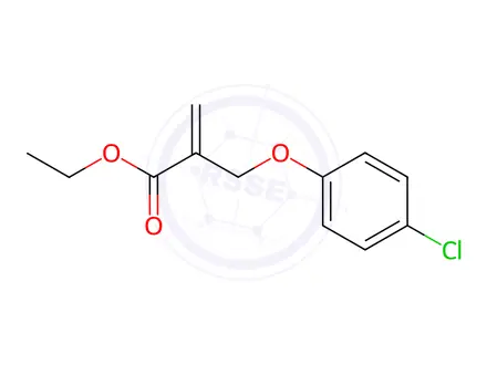 Chemical structure of ethyl 2-(4-chlorophenoxymethyl)prop-2-enoate