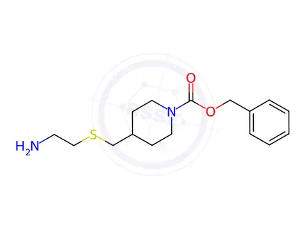 Chemical structure of Benzyl 4-(((2-aminoethyl)thio)methyl)piperidine-1-carboxylate