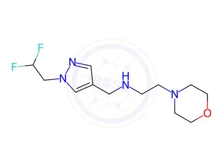 Chemical structure of {[1-(2,2-difluoroethyl)-1H-pyrazol-4-yl]methyl}(2-morpholin-4-ylethyl)amine