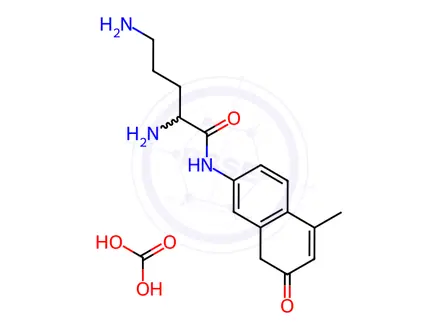Chemical structure of L-ORNITHINE 7-AMIDO-4-METHYLCOUMARIN, CARBONATE SALT
