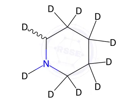 Chemical structure of Piperidine D10 Hydrochloride