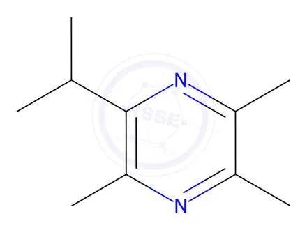 Chemical structure of Pyrazine, trimethyl(1-methylethyl)-(9CI)