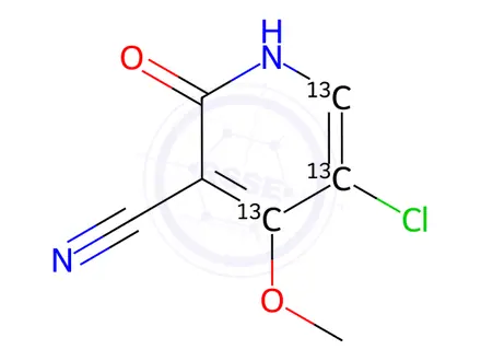 Chemical structure of Gimeracil Impurity 16-13C3